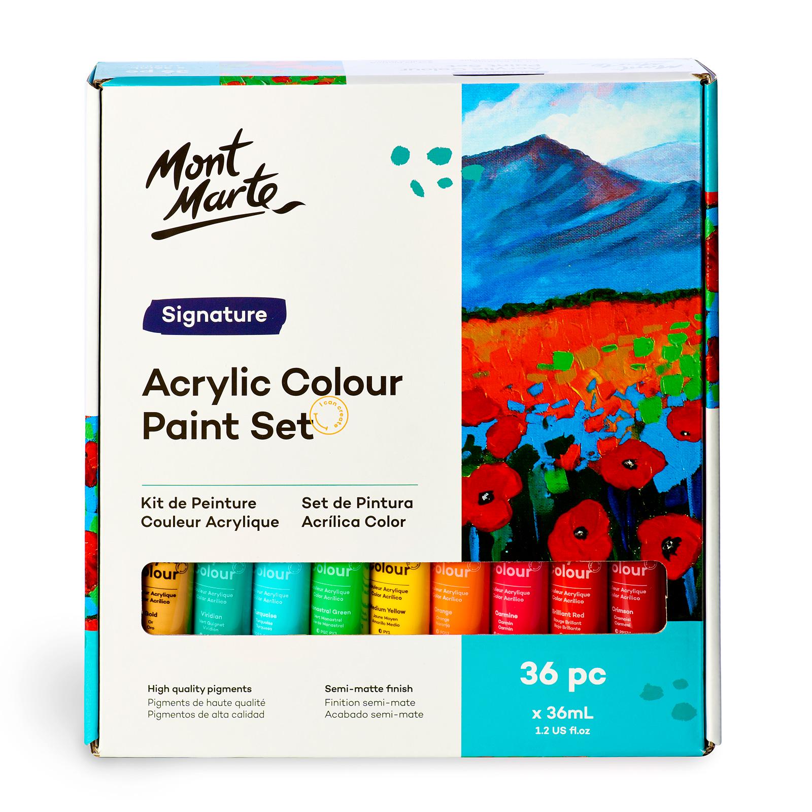 Краски акриловые для рисования Mont Marte Acrylic Color Paint Set Signature 36pc 36 мл - фото 1