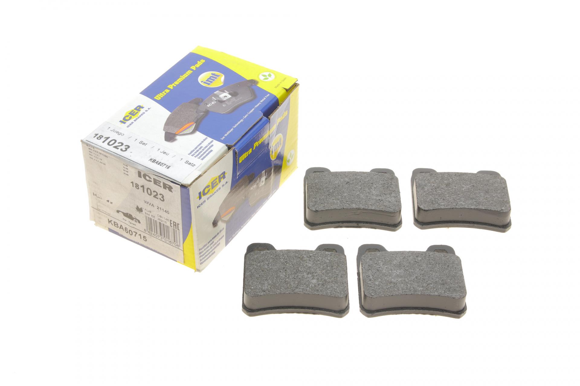 Колодки тормозные задние ICER для Opel Astra F 91-01/Kadett E 86-92/Vectra A 88-95 (181023)
