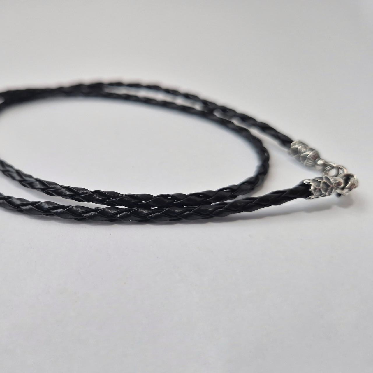 Шнурок на шию Луска чорнене срібло 925 проби 1,50 г 3 мм 45 см Чорний (1419) - фото 4 Шнурок на шию Луска чорнене срібло 925 проби 1,50 г 3 мм 45 см Чорний (1419) - фото 4