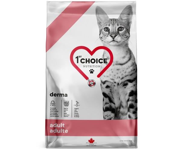 Корм сухий для котів 1st Choice Derma з лососем з гіперчутливою шкірою 1,8 кг (46776)