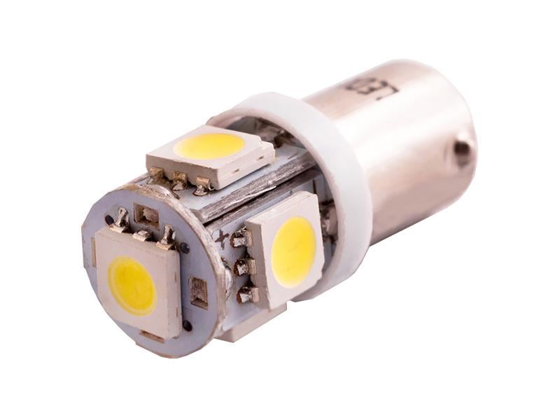Автомобильная лампа светодиодная LEDUA BA9S-5050-5 SMD 12V Белый (105) Автомобильная лампа светодиодная LEDUA BA9S-5050-5 SMD 12V Белый (105)