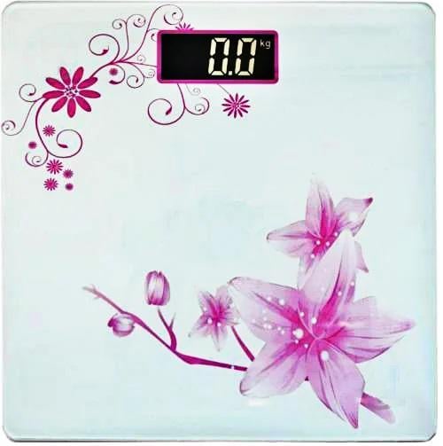 Весы напольные Bathroom scale DT2015K 180 кг С розовым цветком (34246118)