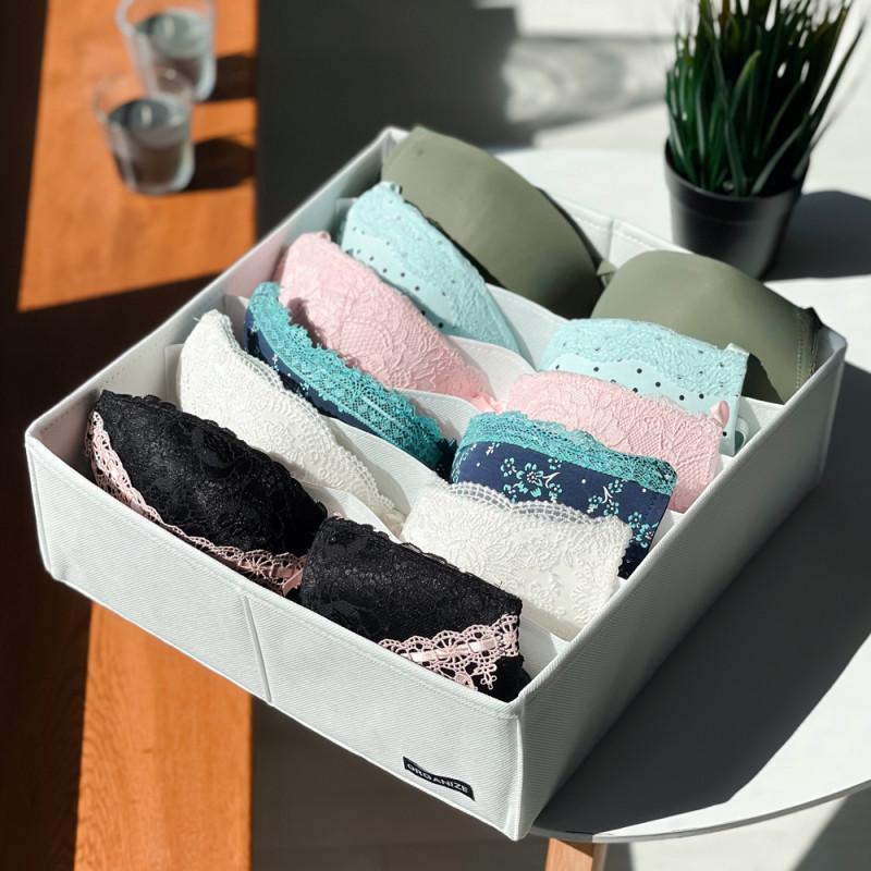 Органайзер для бюстів та майок на 6 комірок 30х30х10 см Білий (Wh-bst) - фото 2 Органайзер для бюстів та майок на 6 комірок 30х30х10 см Білий (Wh-bst) - фото 2