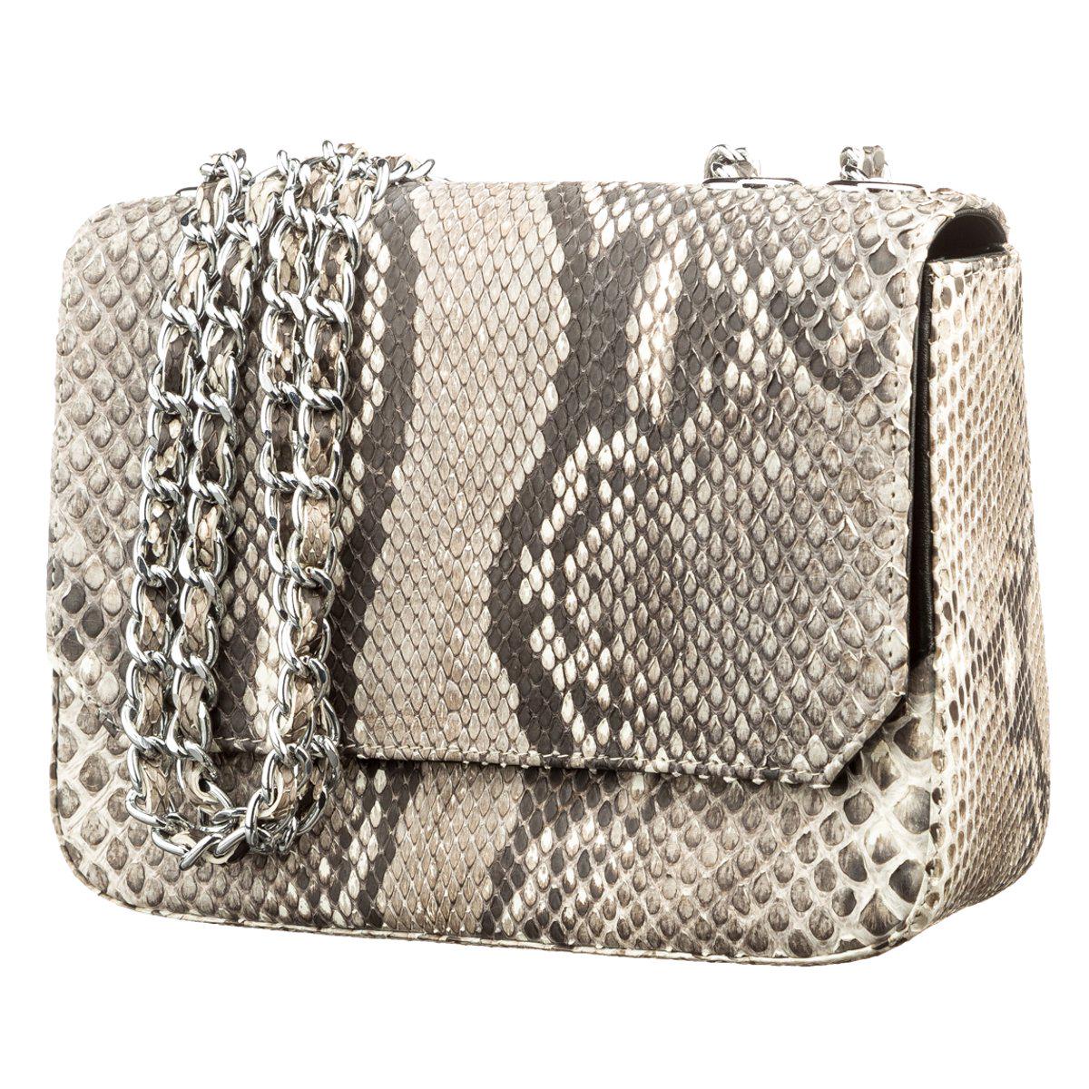 Клатч жіночий Snake leather 18509 з натуральної шкіри пітона Сірий Клатч жіночий Snake leather 18509 з натуральної шкіри пітона Сірий