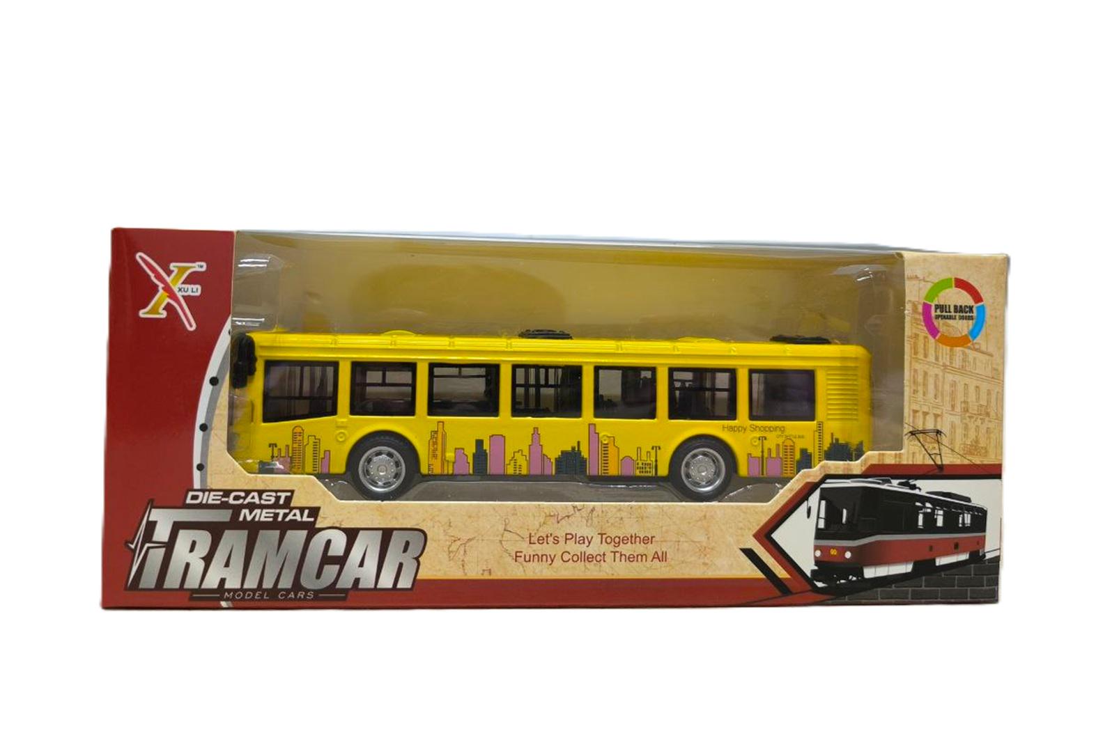 Металлическая модель Автобуса XL80177L-2 Желтый Металлическая модель Автобуса XL80177L-2 Желтый