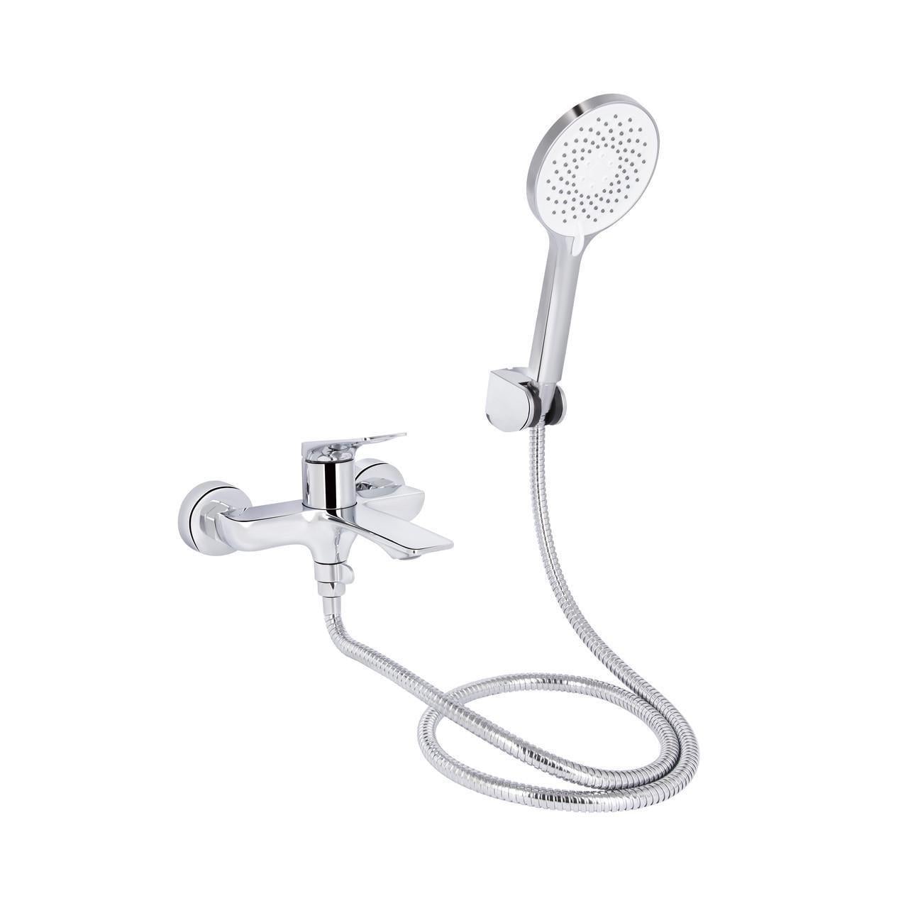 Смеситель для ванны Qtap Vlasta New QTVLA259CRM45642 с душевым гарнитуром Chrome (2552208876)