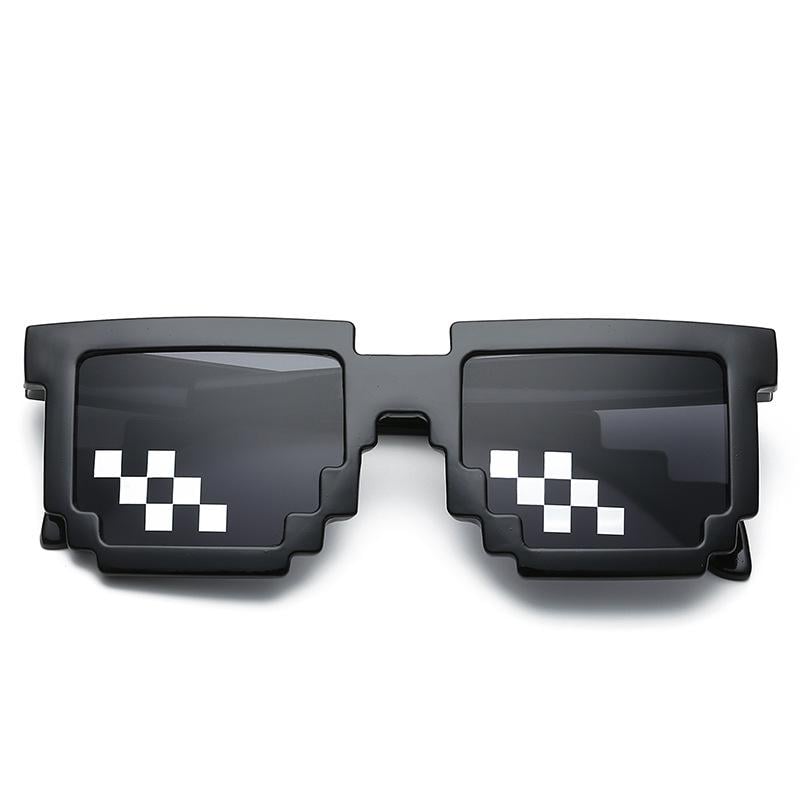 Солнцезащитные очки Pixel Minecraft 8-bit унисекс с UV400 защитой поликарбонат 142 мм Черный (U9736)