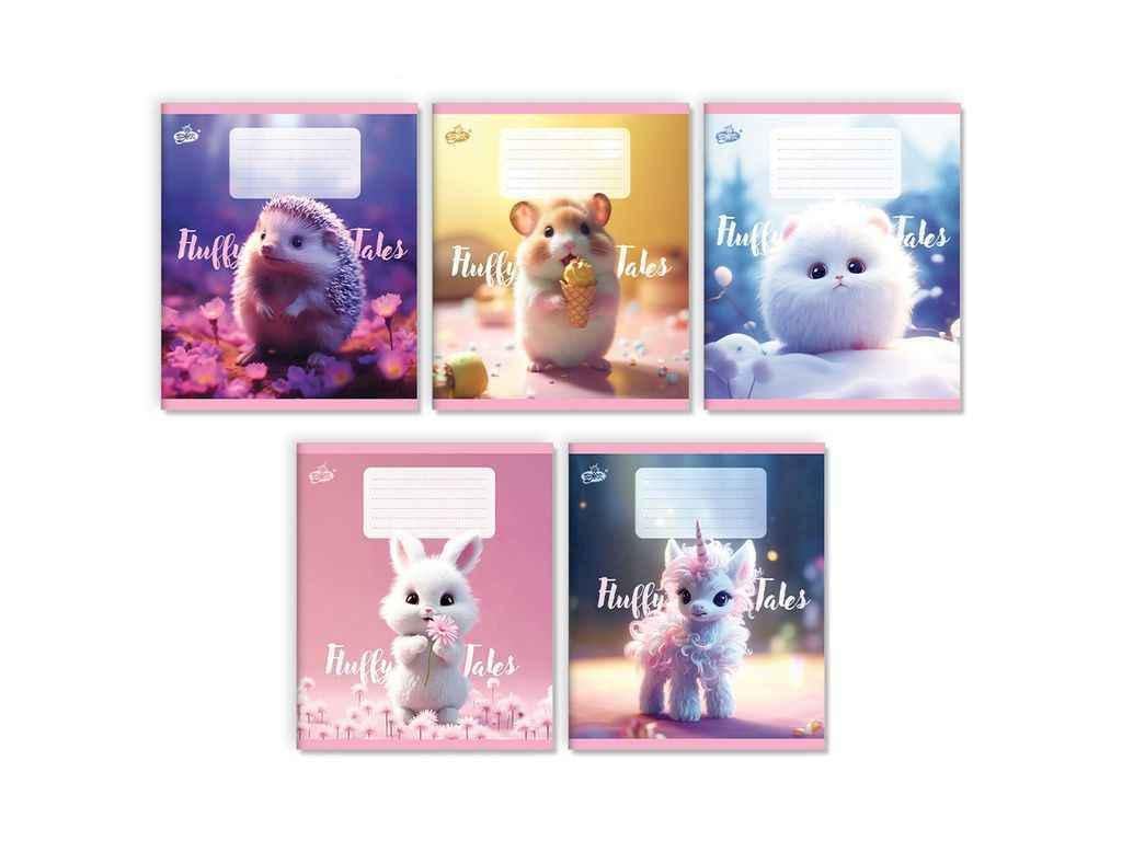 Тетрадь в линию Бріск 12 л. 25 шт. ТВ-107 №2463 Милые пушистики (1065675)