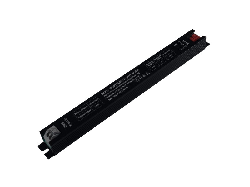 Блок питания с клеммой AVT Slim Prof 12 В 24 Вт 2 A IP20 (5473)