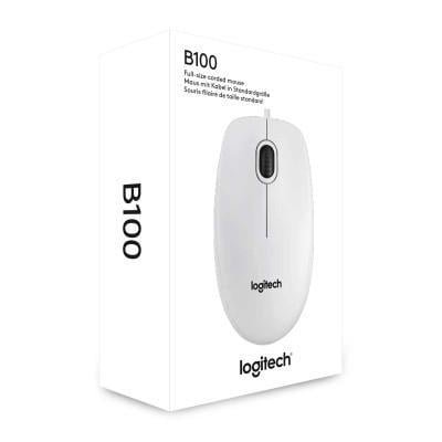 Комп'ютерна мишка Logitech B100 White (910-003360) - фото 3