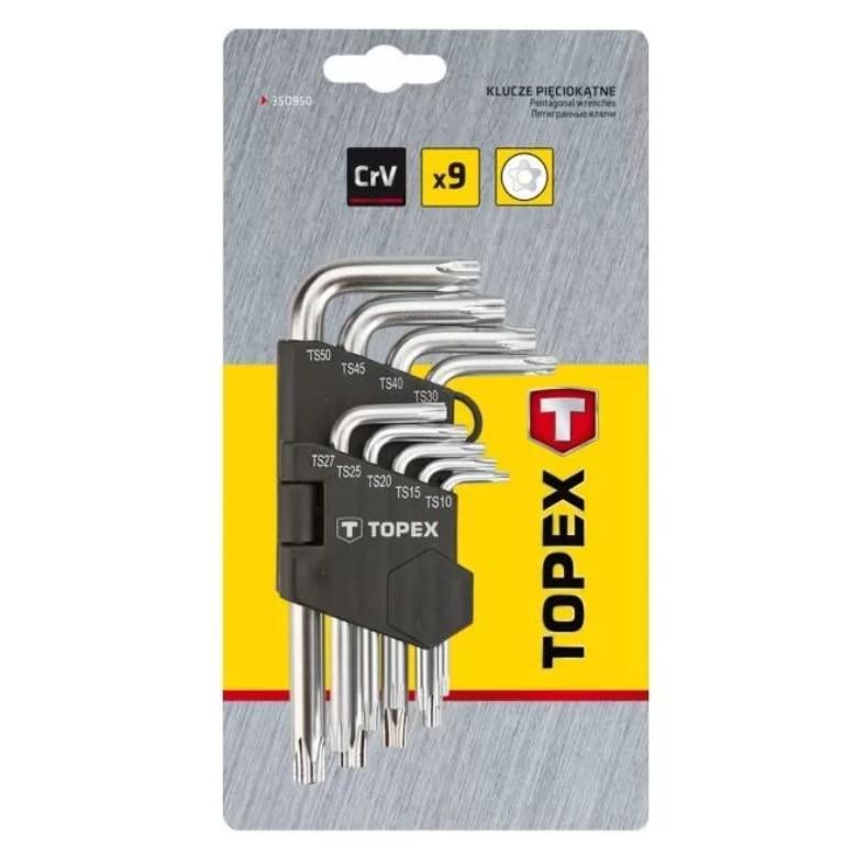 Набор пятигранных ключей Topex TS10-50 9 шт. пятигранники короткие (22751) - фото 3 Набор пятигранных ключей Topex TS10-50 9 шт. пятигранники короткие (22751) - фото 3