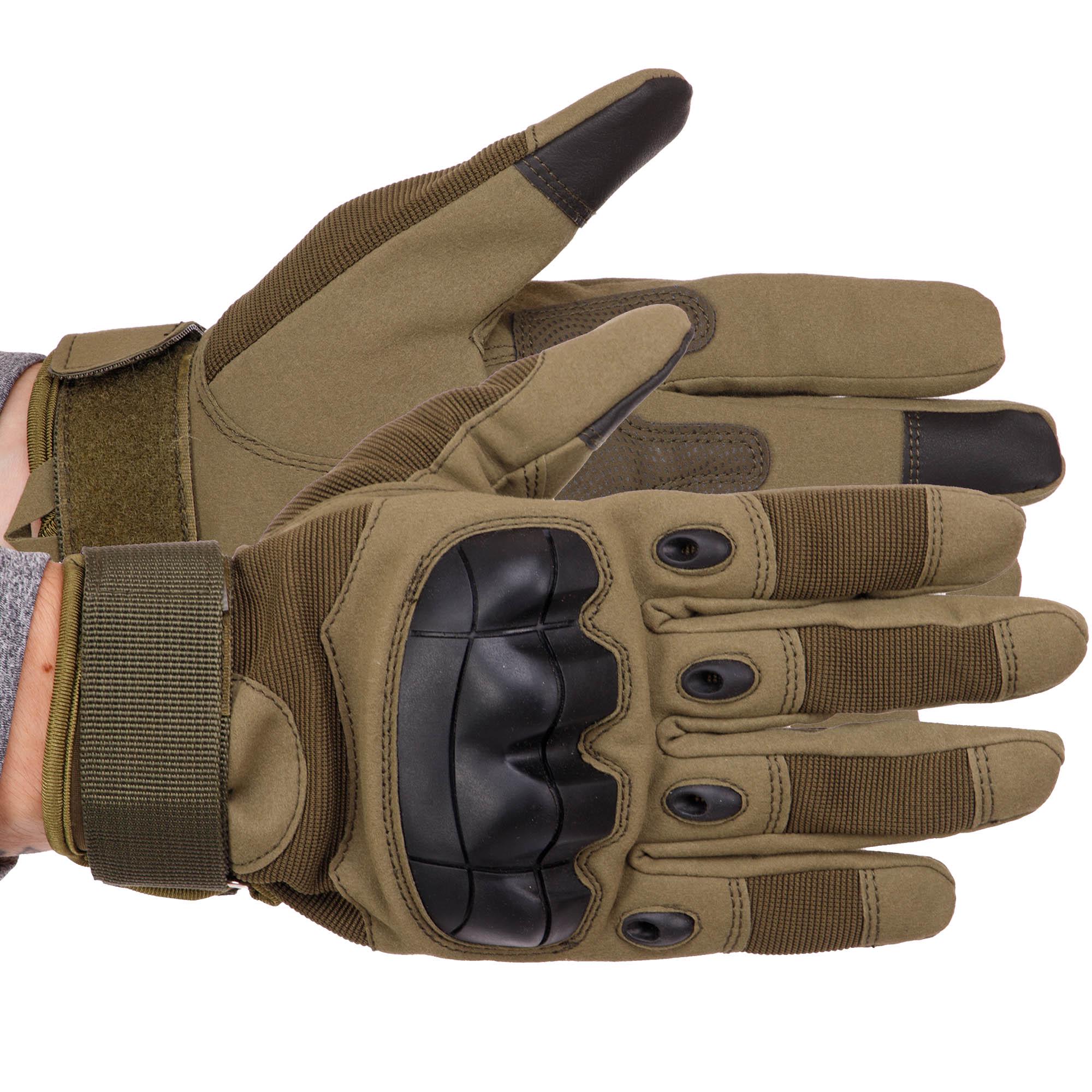 Перчатки армейские SP-Sport с закрытыми пальцами М Оливковый (BC-8794)
