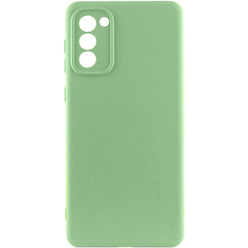 Противоударный чехол Silicone Cover Lakshmi Full Camera (AAA) для Samsung Galaxy S20 FE Мятный / Mint