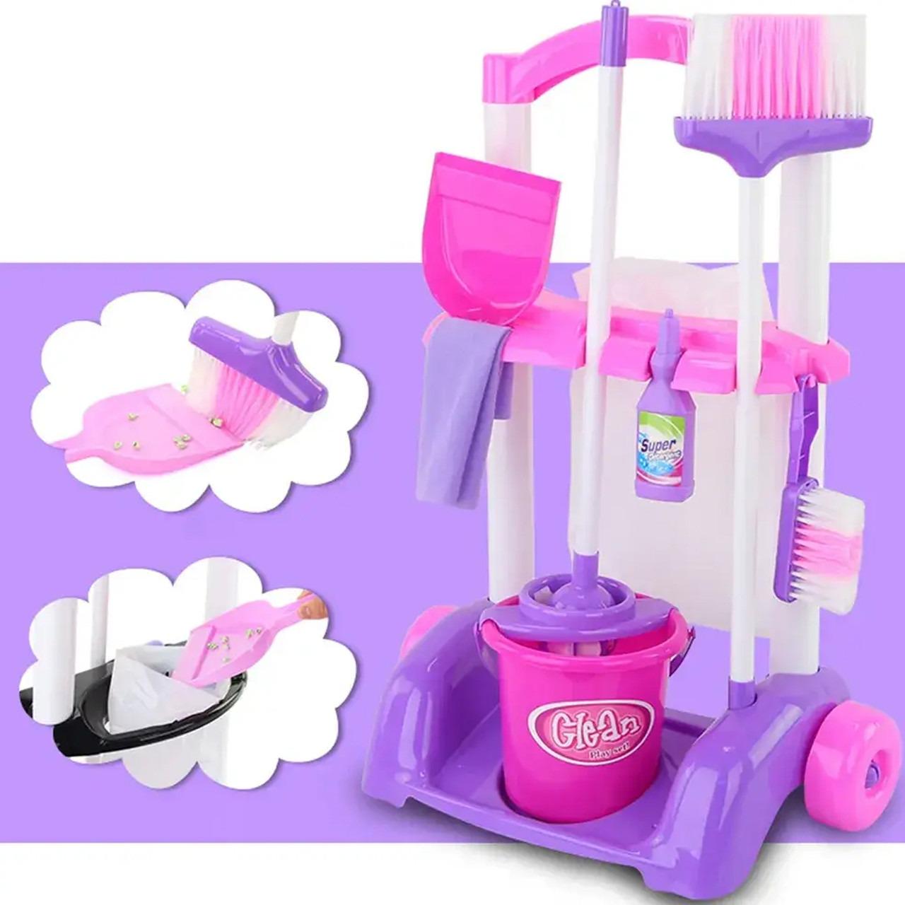 Набір дитячий для прибирання Limo Toy 667 візок/відро/щітки/совок (12138462) - фото 2 Набір дитячий для прибирання Limo Toy 667 візок/відро/щітки/совок (12138462) - фото 2