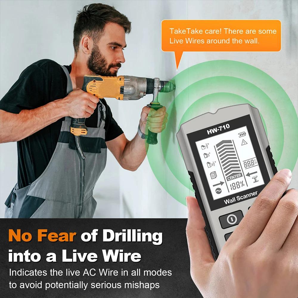 Сканер-металлоискатель в стенах под полом 6в1 универсальный (5068329) - фото 12 Сканер-металлоискатель в стенах под полом 6в1 универсальный (5068329) - фото 12