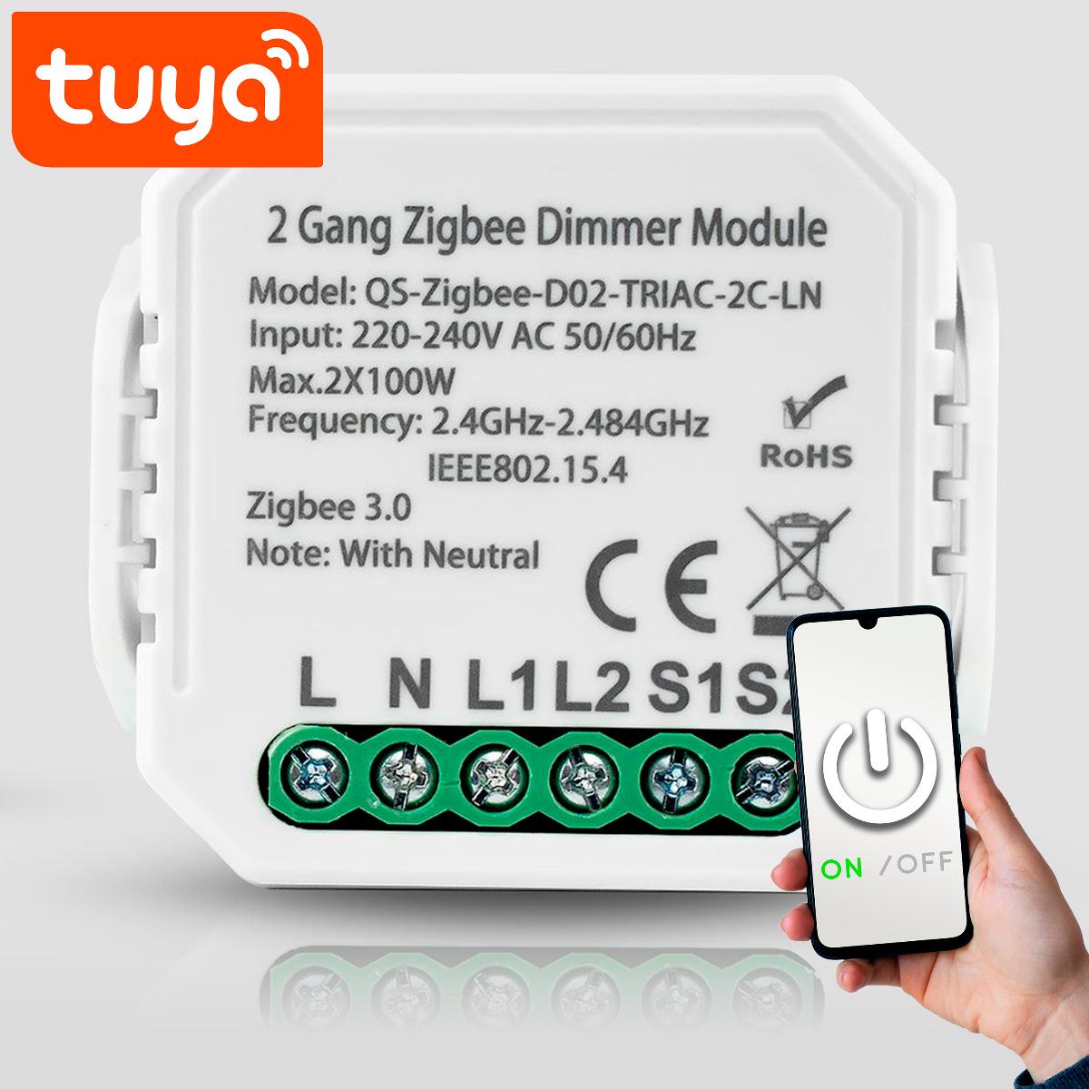 Димер двоканальний Tuya ZigBee (WH00282) - фото 2