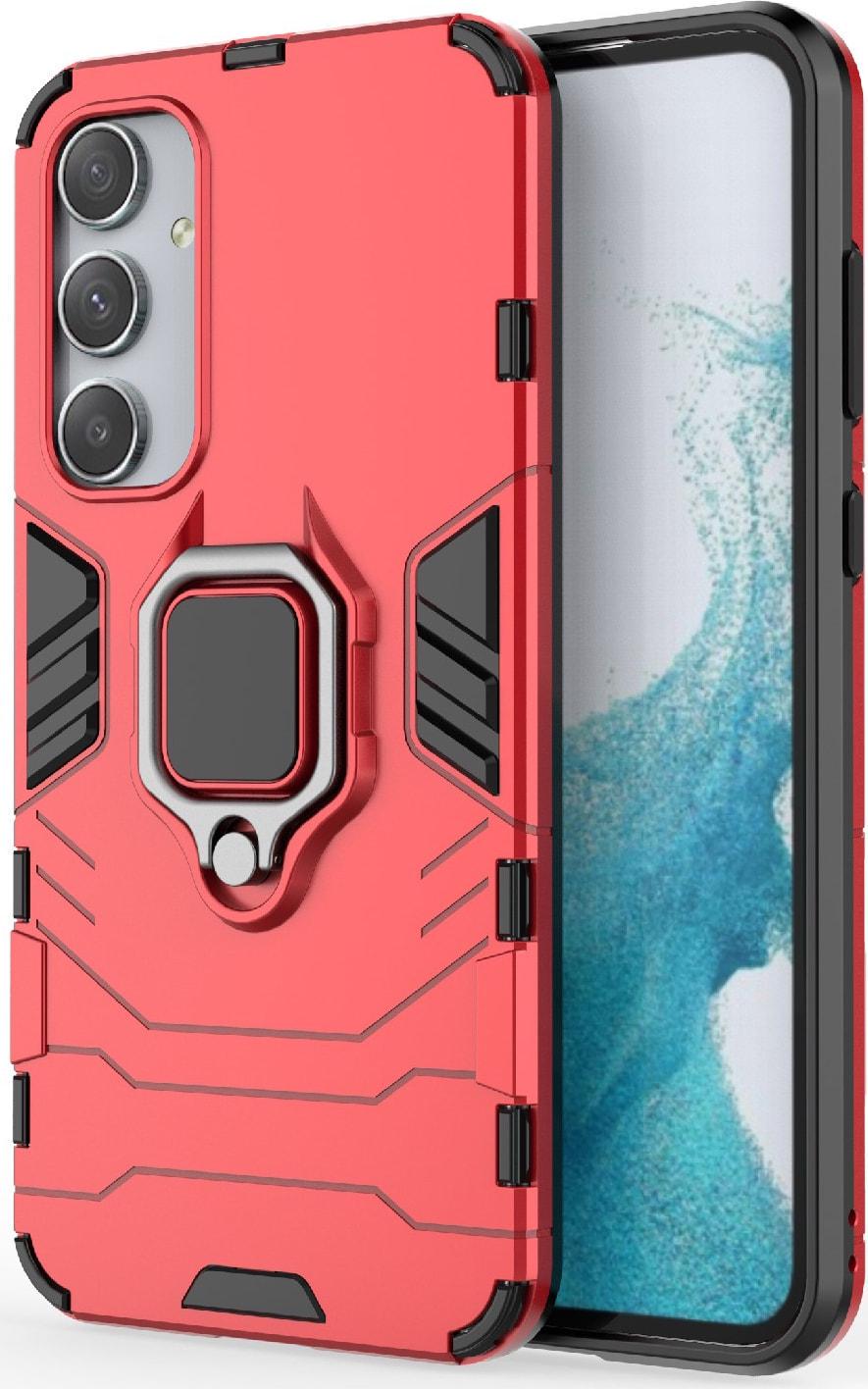 Протиударний чохол Samsung Galaxy A55 A556 (підставка кільце) Red (37814-2D)