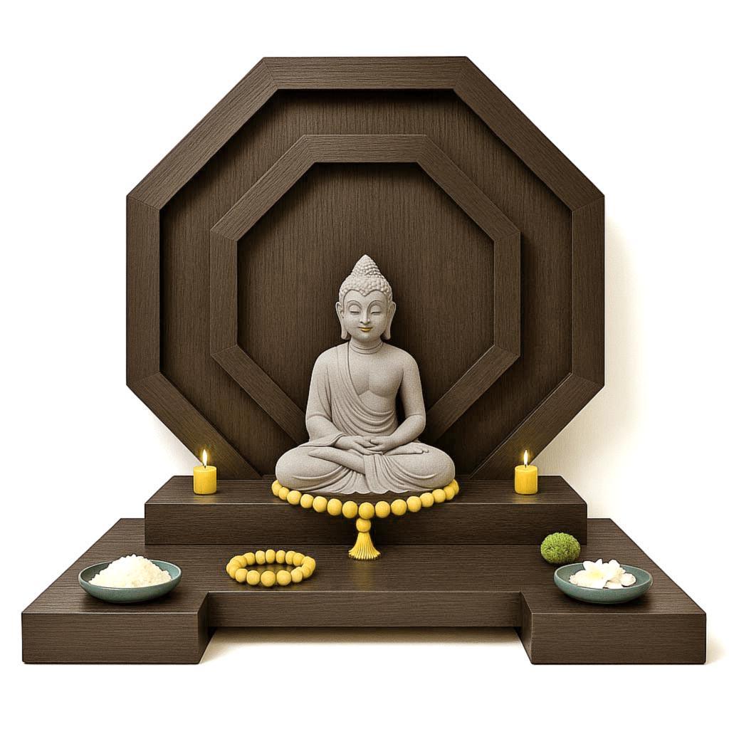 Вівтар для медитації з дерева Моханіта Мокко (ЛАТ-004010)