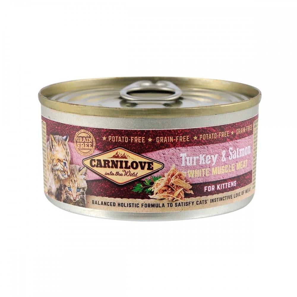 Вологий корм Carnilove Turkey&Salmon для кошенят індичка та лосось 100 г (100559/111280/8950)