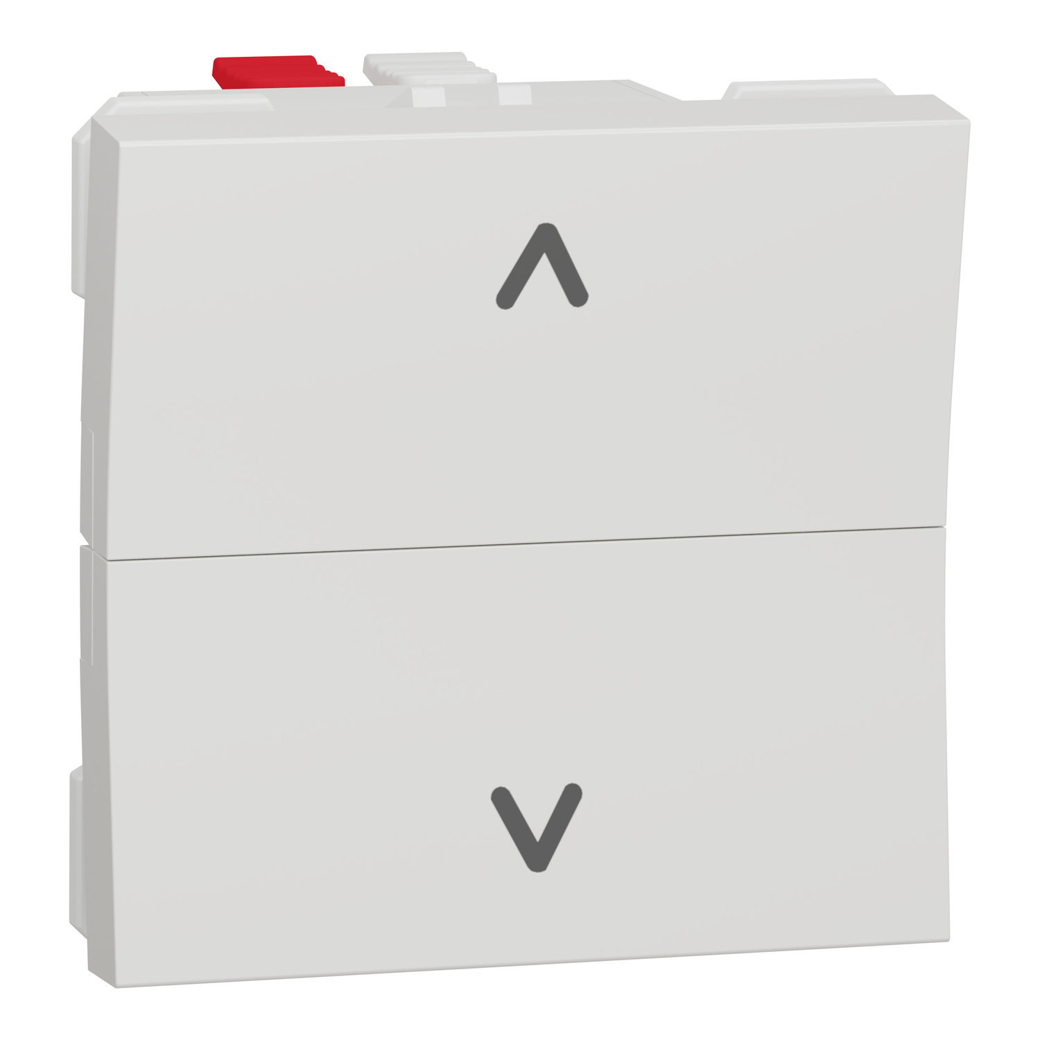 Выключатель двухклавишный для жалюзи Schneider Electric Unica New кнопочный двухмодульный 6А Белый (NU320718)