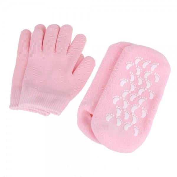 Набор увлажняющий Spa носки и перчатки гелевые силиконовые хлопок (13d1d3a9)