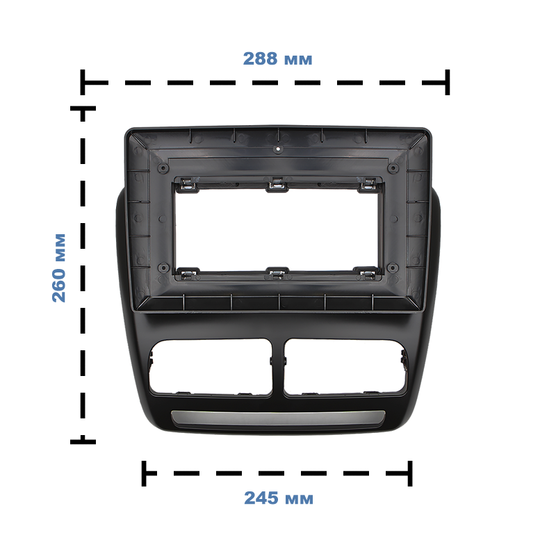 Переходная рамка Lesko 10,1" Fiat Doblo (263) 2010-2015 Opel Combo Tour (D) 2011-2018 (7444) - фото 4