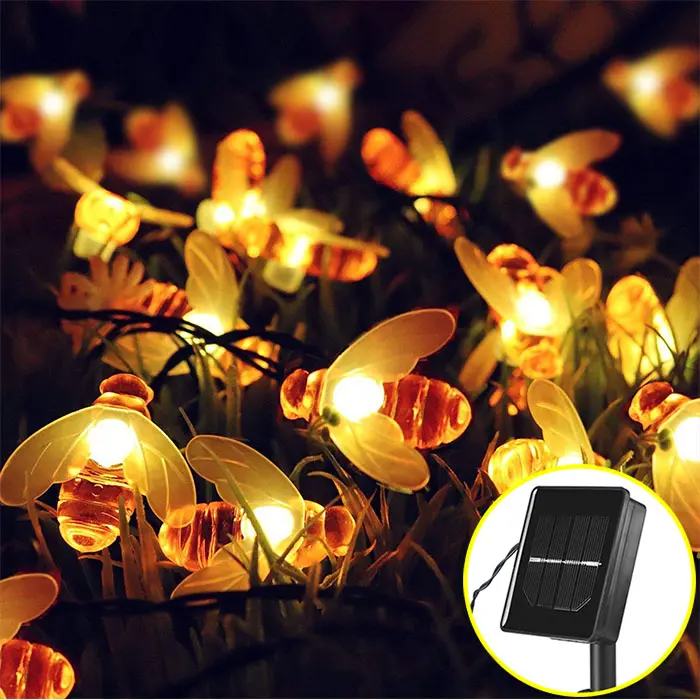 Гирлянда Hengda LED Пчелки питание солнечная батарея 4,5 м Теплый Белый (ND-213-G-16)