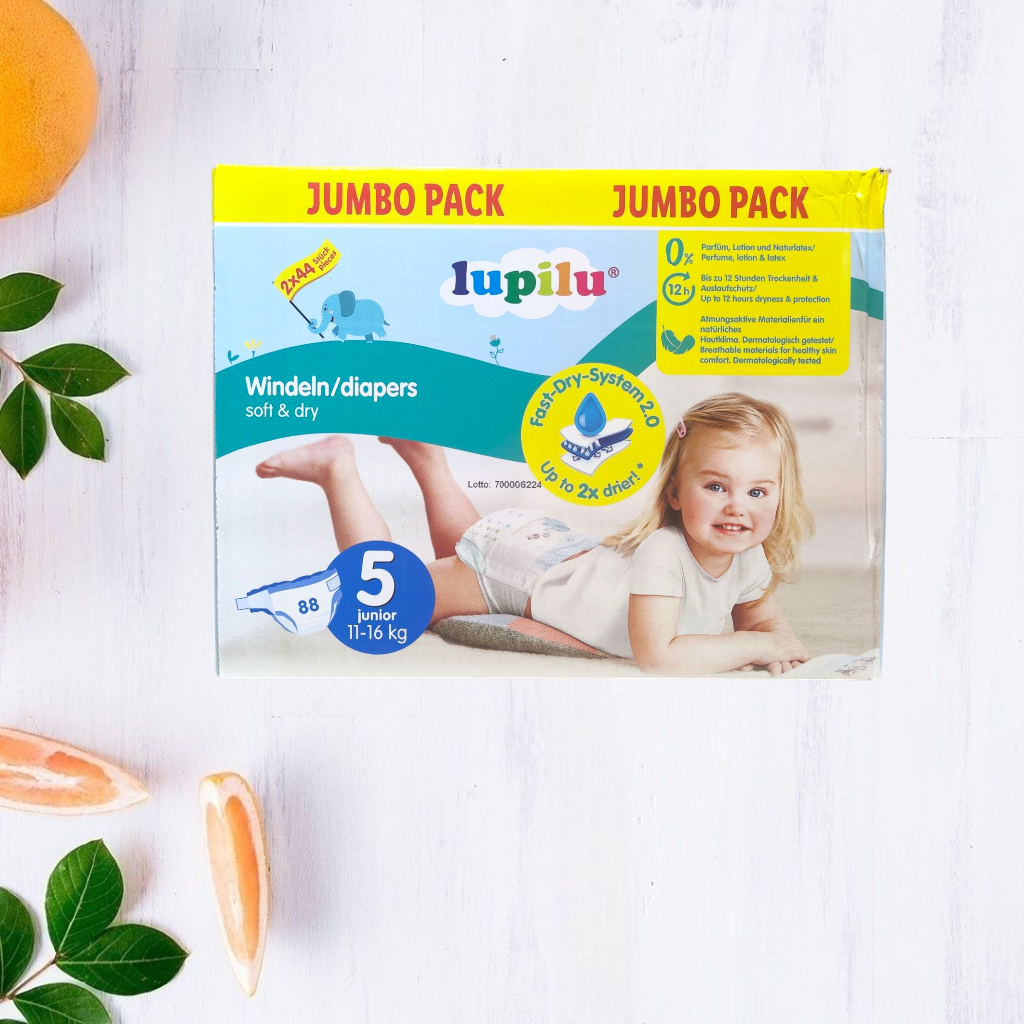 Підгузки Lupilu Soft & Dry Jumbo Pack 5 Junior 11-16 кг 88 шт.