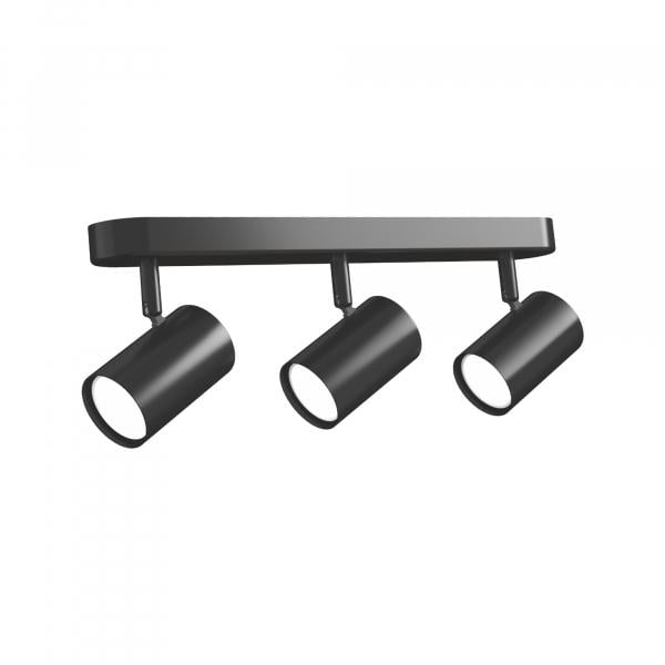 Світильник Videx під лампу 3xGU10 накладний поворотний Чорний (VL-SPF05B-WFB)