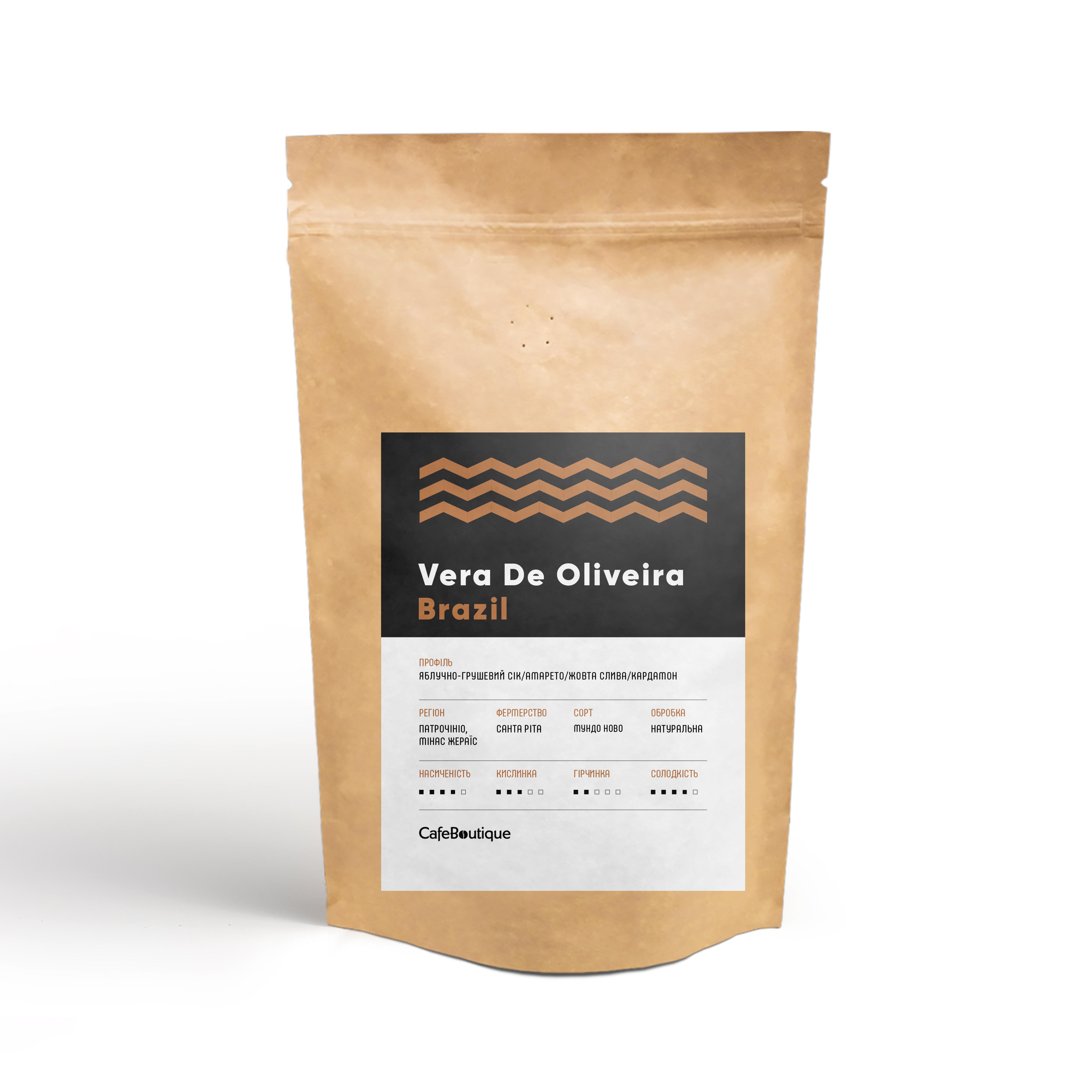 Кофе в зернах свежеобжаренный CafeBoutique Brazil Vera De Oliveira 500 г (8931140)