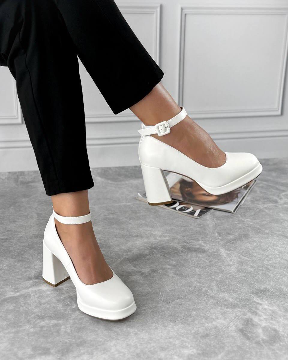 Туфлі жіночі Loretta на каблуку р. 40 26 см Білий (10093-40) - фото 5 Туфлі жіночі Loretta на каблуку р. 40 26 см Білий (10093-40) - фото 5