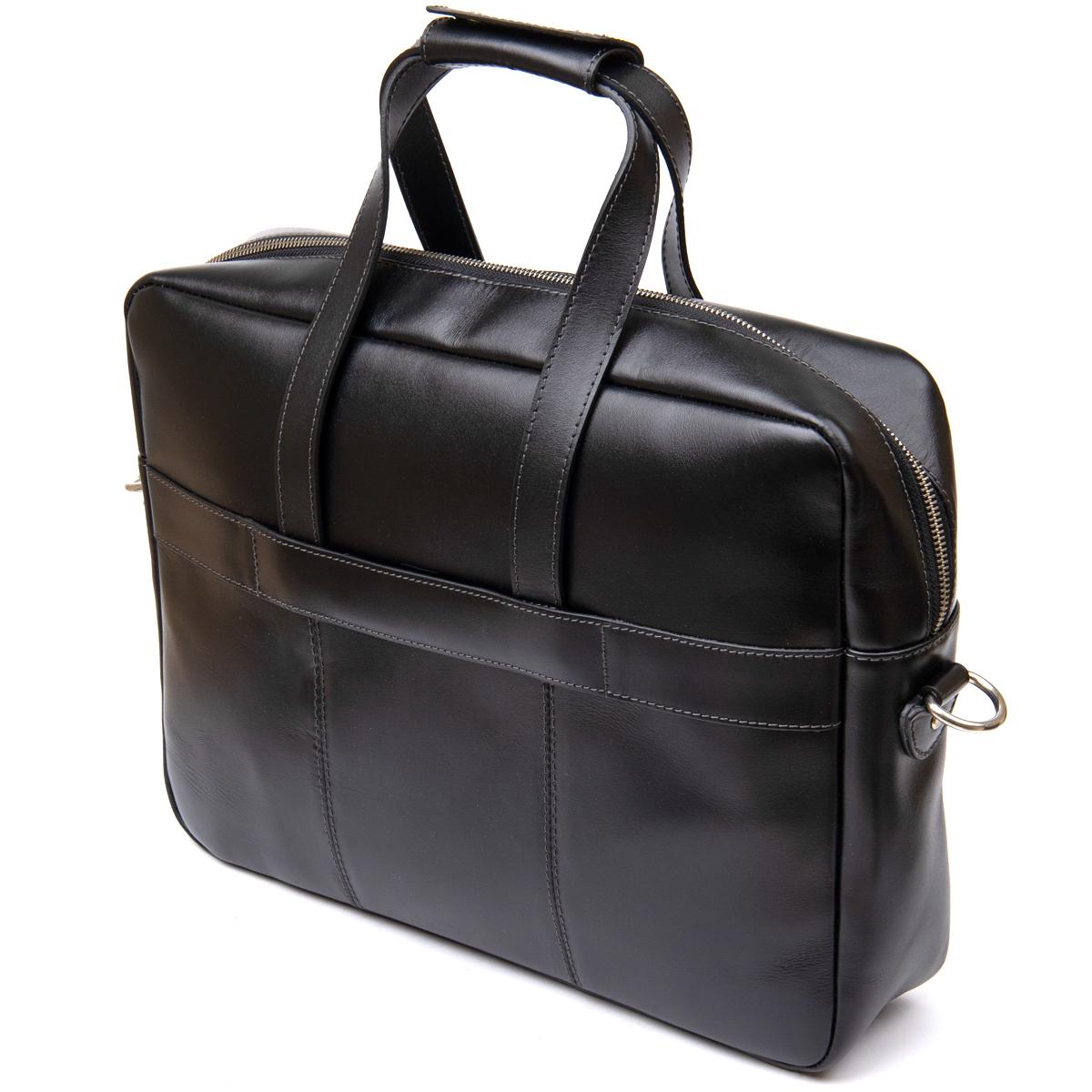 Сумка-портфельGRANDE PELLE 11442 из натуральной кожи Черный Сумка-портфельGRANDE PELLE 11442 из натуральной кожи Черный