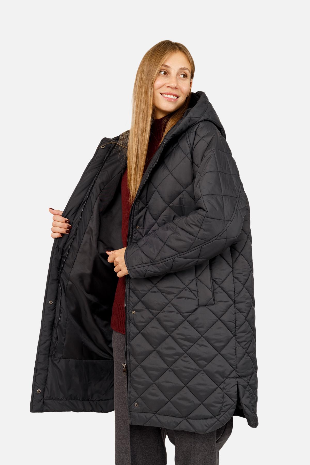 Куртка жіноча ЦБ-00259284 р. 42 Чорний (28422232) - фото 3 Куртка жіноча ЦБ-00259284 р. 42 Чорний (28422232) - фото 3