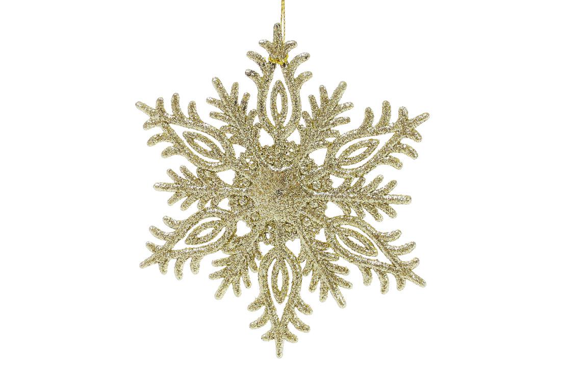 Новорічна підвіска BonaDi Сніжинка 15 см (788-349)