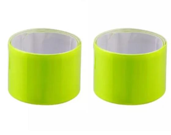 Светоотражающий браслет 2 шт. 40x3 см Салатовый (12048/2)