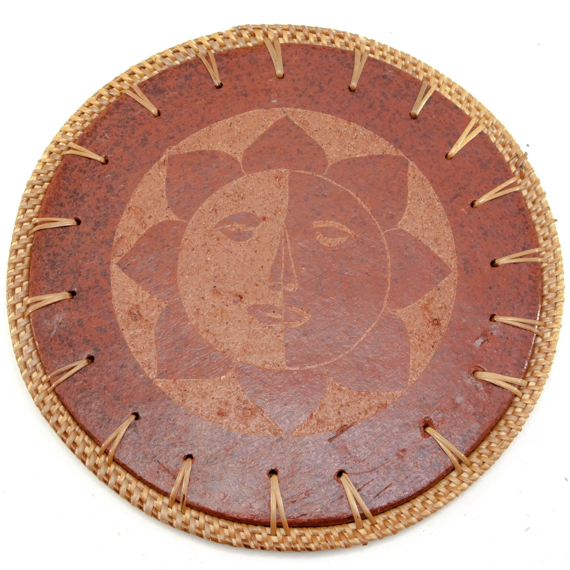 Подставка под горячее Солнце d 22 cм Терракотовый (29641A)