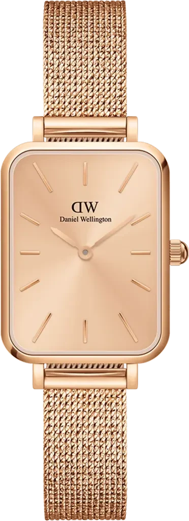 Наручные часы женские Daniel Wellington Quadro Pressed Unitone DW00100484 со стальным корпусом WR 30 м Розовый (3149832721)