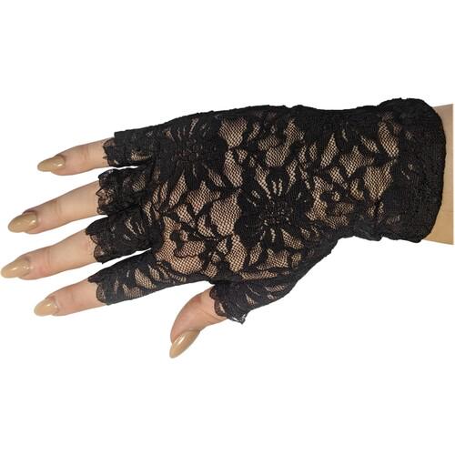 Перчатки митенки гипюровые Seta Decor 23-6BLK Перчатки митенки гипюровые Seta Decor 23-6BLK