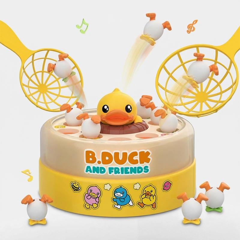 Веселая игра на реакцию B.Duck с выпрыгивающими утятами и сачками (a02da8c0)