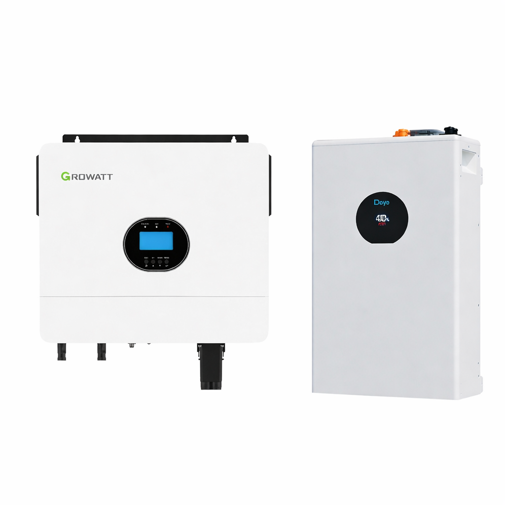 Инвертор Growatt SPF 6000 ES Plus 6 кВт и батарея Deye SE-F5 Pro-C 5,12 кВт·ч White (33088072)