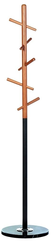 Вешалка напольная АКЛАС Инжир VKY-6014B Дерево бук/Металл черный