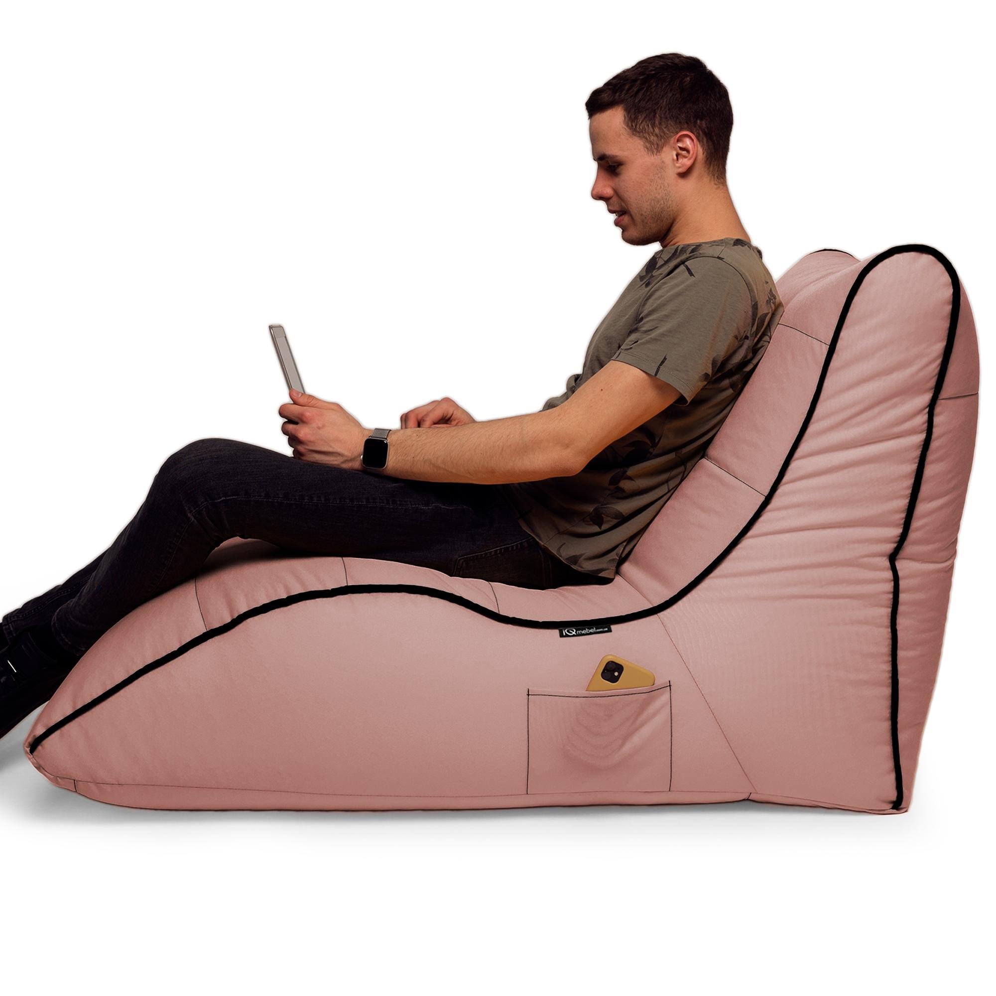Крісло-мішок iQmebel Лежак 80х125 см оксфорд Кава з молоком - фото 6