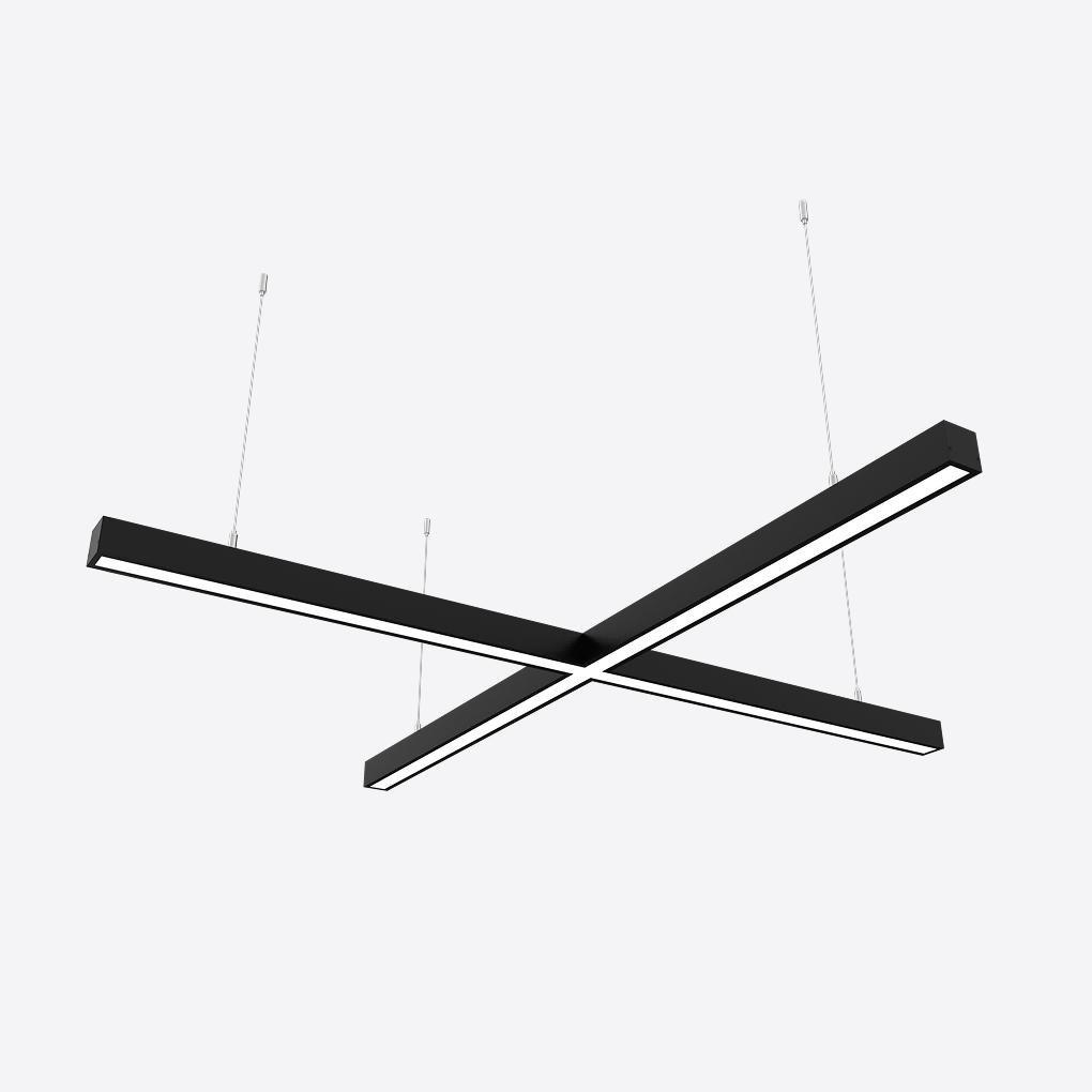 Светильник светодиодный X-LED 80 Вт x-образный 855x855x43 мм Черный (LSNKr-80b) - фото 2