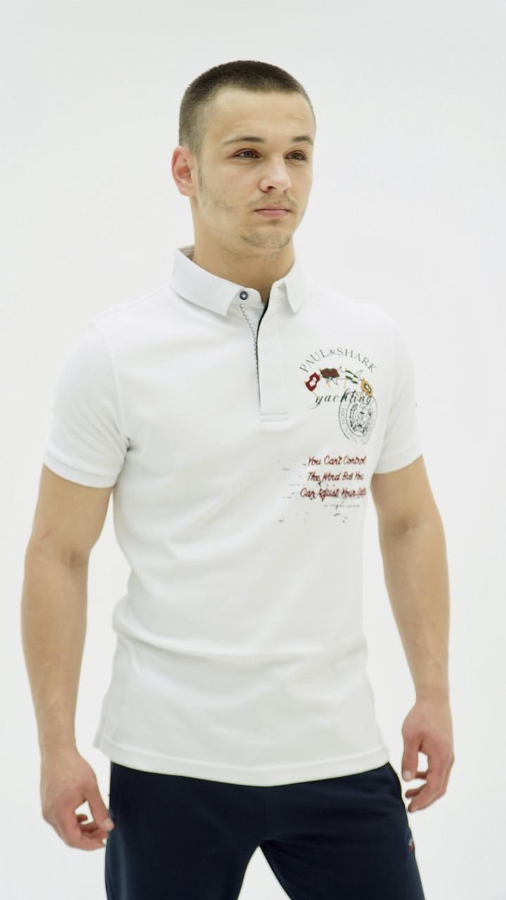 Поло мужское Paul & Shark PS11166WT 2XL