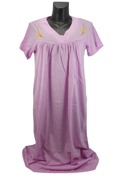 Ночная рубашка женская хлопковая Nature cotton 051 р. 48 Сиреневый (1454266987)