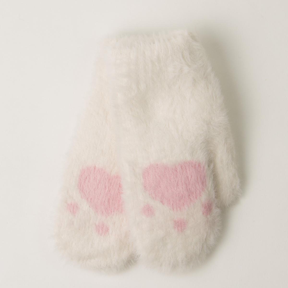 Дитячі рукавички з хутряною підкладкою на 5-8 років 19-7-70 Білий