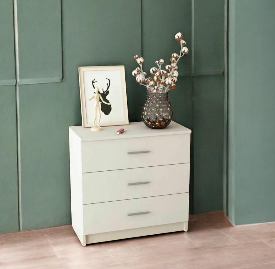 Комод на 3 шухляди Білий (P89) - фото 3 Комод на 3 шухляди Білий (P89) - фото 3
