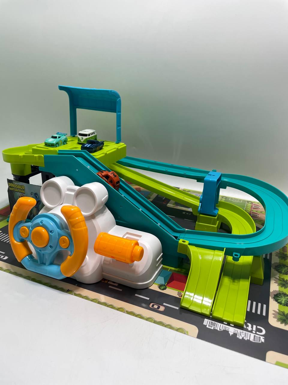 Трек песни на английском языке звуки транспорта руль автомат/механический подъемник 4 машинки в коробке (T 917 A) - фото 4 Трек песни на английском языке звуки транспорта руль автомат/механический подъемник 4 машинки в коробке (T 917 A) - фото 4