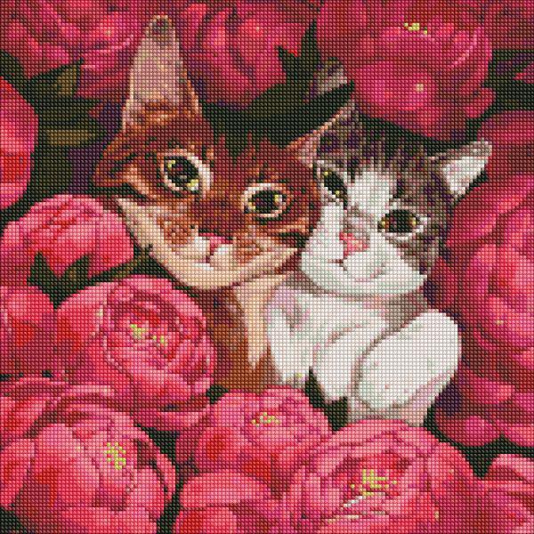 Алмазная мозаика Идейка Пушистые друзья 40x40 см (Id-AMO7259)