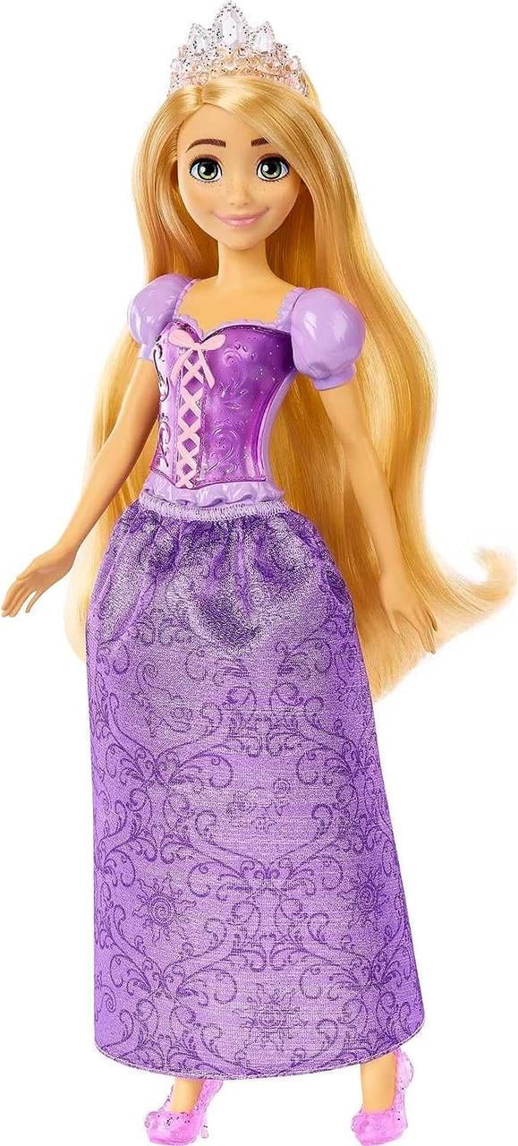 Кукла Mattel Принцессы Дисней Рапунцель с блестящей одеждой и аксессуарами (HLW03)